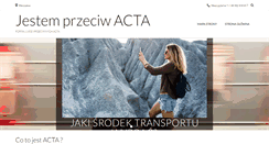 Desktop Screenshot of jestemprzeciwacta.pl