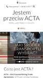 Mobile Screenshot of jestemprzeciwacta.pl